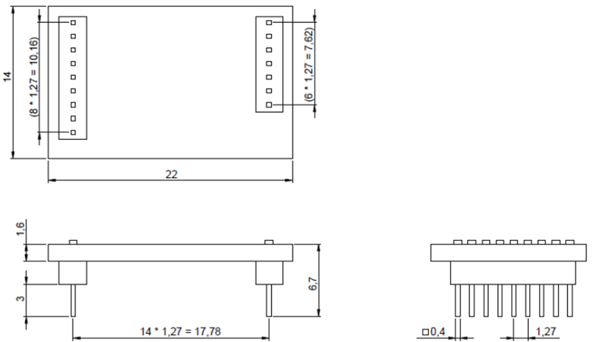 Mechanical Drawing - Bosch BMI423 Shuttle Board 3.0